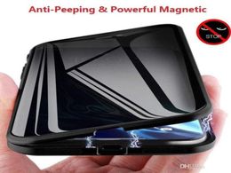 Max Magnetic Cases For iPhone X XR Xs 11 12 Pro Privacy Metal Phone Case Coque 360 Magnet PreventPeeping Cover6756476
