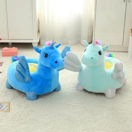 Cartoon Lovely Unicorn Duck Kids Sofa Chair Plush Toys Seat Baby Nest Sleeping Bed Adult Pillow Stuffed Cushion Children Gift 231227