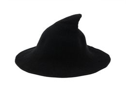 Witch Hat Diversified Along The Sheep Wool Cap Knitting Fisherman Hat Female Fashion Witch Pointed Basin Bucket for Halloween313767079686