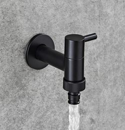 Outdoor Faucet Garden Bibcock Tap Bathroom Washing Machine Faucet mop Faucet Single Cold Antique BronzeBlack Oil Brushed5984293