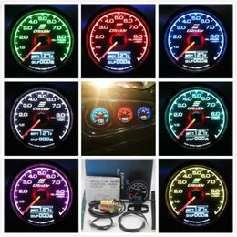 Oil Pressure Gauge 62mm Greddi Oil Press Gauge LCD Digital Display Turbo Boost Water Temp Oil Temp racing meter Fuel pressure A/F ratio 7colorsL231228L231228