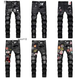 Mens Luxury Designer Denim Jeans d2 dsq2 dsquare 2 Holes Trousers COOLGUY Biker Pants Clothing HUYE