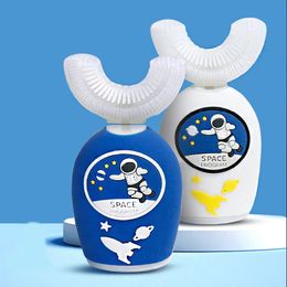 360 Degrees Cartoon Electric Toothbrush Children Silicon U shape for Kids Tooth Brush Cleaning 231227