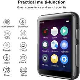 MP3 MP4 Players MP4 Player X5 Bluetooth 5.0 with Speaker 2.5inch Full Touch Screen 16GB HiFi Lossless Sound Music Player with FM Recorder
