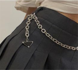 Chain Belt For Women Designer Luxury Waist Belts Triangle Links Ladies Dress Accessories Silver Chains Waistband Woman Letter Belt1454030