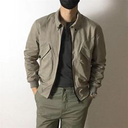 Bomber Jacket Men Autumn Casual Pilot Jackets Korean Fashion Streetwear Military Style Lightweight Coats With Pockets 231225