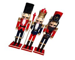 60CM Nutcracker King Soldier Wooden Figurine Christmas Decoration Handcraft Walnut Puppet Toy Gift New 2011273052472