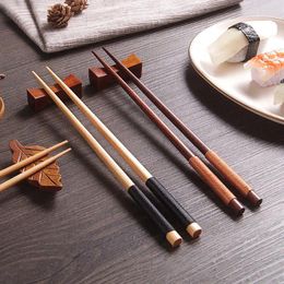 Chopsticks 2023 10 Pair Japanese-style Natural Handmade Wood Japan/China Eating Ware Chop Sticks With String Teableware