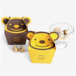 Gift Wrap Animal Baby Shower Birthday Party Cute Gift Bag Candy Bags Cookie Bear Box Greeting Paper Ct0315 Drop Delivery Home Garden F Dhvkf