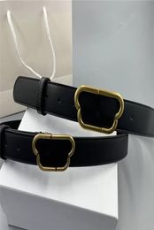 Women Genuine Leather Belt Mens Designer Belts Fashion Men Womens Gold Buckle Belts Classic Cowskin B Belt Waistband Cintura Ceint7254122
