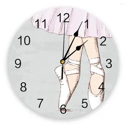 Wall Clocks Girl Ballet Skirt Art Creative Clock For Home Office Decoration Living Room Bedroom Kids Hanging Watch