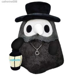 Stuffed Plush Animals Cartoon Character Bird Mouth Doctor Plush Doll Crow Nurse Luminous Doll Light-emitting DollL231228