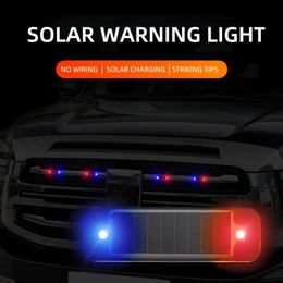 1pc Car Solar LED Warning Light Motorcycle And Bicycle Night Warning Tail Light Anti-rear Strobe Warning Light Anti-collision Rear Tail Light