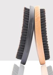 Hair Brushes Beard Comb Combs Bristle Wave Brush Large Curved Wood Handle Anti Static Styling Tools7117528