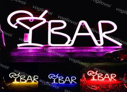 LED Neon Sign String Light 8 Model Letter Shape Bar Wall Hanging 3D Holiday Lighting With Controller For Family Party Bedroom Deco7220825