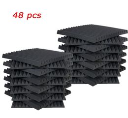 48 PCS Acoustic Panels Studio Soundproofing Wedge 1" X 12" X 12"9717627