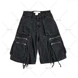 Korean Version of Multi-pocket Tooling Men and Women 2023 Summer New Loose Fiess Casual Shorts Street Style Pants