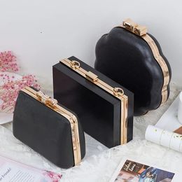 four shape gold colors metal box clutche wallet bag accessories frame diy making glue obag handles drop ship purse 231227