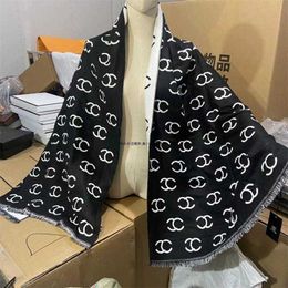 12% OFF scarf Cashmere for Women New Network Red Long Versatile Shawl Warm Code Points Black and White Scarf Double Sided26YQ