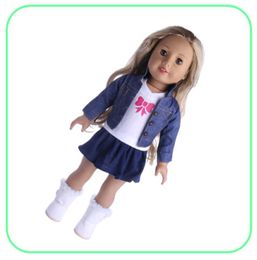New Clothes Dress Outfits Pyjamas For 18 Inch American Girl Doll Cowboy Suit Our Generation Accessories Whole2750581