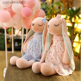 Stuffed Plush Animals 1pc 35CM kawaii Long Ear Rabbit Plush Toys Baby Sleep Comfort Dolls Stuffed Soft Animal Toys Lovely Rabbit for Children GirlsL231228