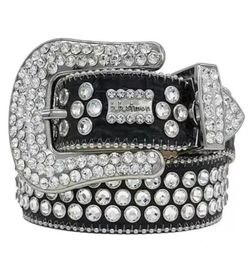 2022 Designer Belt Simon Belts for Men Women Shiny diamond belt Black on Black Blue white multicolour with bling rhinestones as gift9307942