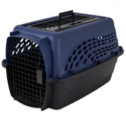 Cat Carriers 2-Door Topload Dog Kennel Blue 24in Length