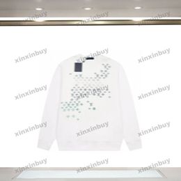 xinxinbuy Men designer Hoodie Sweatshirt Gradient embroidery 1854 long sleeve women blue Black white Grey XS-XL