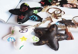 New Brand Keyrings PU Leather Pendant Bag Charms Cute Fashion Gift Keychain Ring Holder Flower Dog Giraffe Jewellery Car Key Chain A2074816