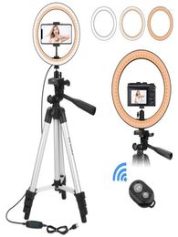 Flash Heads 26 Cm LED Ring Light With 100 Tripod Stand For Youtube Studio Camera Selfies Video Live Fill Lamp Pography Lighting4489497