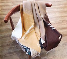 high quality brand designer 100 Cashmere scarf Women Letter Thicken warm Soft Autumn winter Splicing ladies scarves shawl no box 3982039