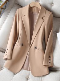 Women's Suits Business Blazer Women Notched Collar Double Breasted Formal Spring Summer 2024 Casual Elegant Office Ladies Blazers Coats