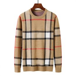 Winter Mens Womens Designers Sweaters Luxurious Pullover Thickened Classic plaid printing warm Men Long Sleeve jumper Sweatshirt Clothes M-3XL