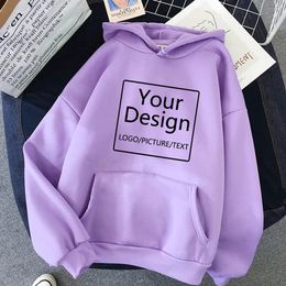 Women Custom Hoodie Customise Personalised Hoodie Customised Print Text DIY Hoodie Drop Sweatshirts 231228