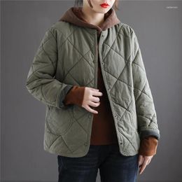 Women's Trench Coats Winter Parkas 2024 Light Thin Cotton Jacket Women Korean Casual Single-breasted Short Loose Warm Padded Clothes Female