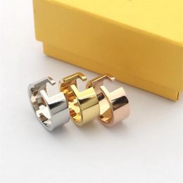 Europe America Fashion Style Lady Women Titanium Steel Engraved Letter 18K Gold Hollow Out Wide Open Rings Size US6-US9295z