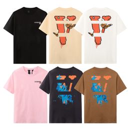 Mens Women Designers T Shirts Loose Tees Fashion Brands Tops Man's Casual Shirt Luxurys Clothing Street Polos Shorts Sleeve Clothes Summer V-11 XS-XL