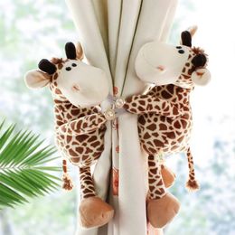 2pcs Jungle Forest Animals Curtain Tieback Holder Hooks Tie Backs Children Room Decoration Accessories Holdback Straps 231227