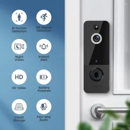 Doorbells 720P Video Doorbell Motion Detection Phone Camera Door Bell Wireless Security Intercom For Home