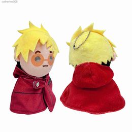 Stuffed Plush Animals 16cm Trigun Stampede Plush Vash the Stampede Doll Cartoon Stuffed Soft Toy Birthday Gift For ChildrenL231228