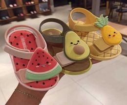 2021 New Mini Shoes Fruit Cartoon Jelly Sandals Avocado Girls Sandals Beach Shoes Q06295700863