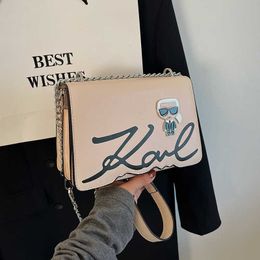 karl Fashionable Old Buddha Shoulder Bag Versatile Small Letter Small Square Bag Chain Strap Crossbody Bag 231115