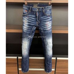 Mens Luxury Designer Denim Jeans d2 dsq2 dsquare 2 Holes Trousers COOLGUY Biker Pants Clothing NPZA