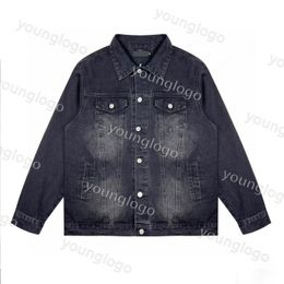 Mens Long Sleeve Jackets Designes Brand Denim Coats Fashion Lapel Neck Jacket Oversize Men Outerwear