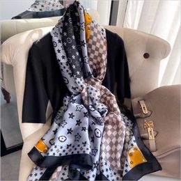 20% OFF scarf Summer New Women's Travel Sunscreen Style Lengthened Fashion Versatile Emulated Silk Beach Scarf