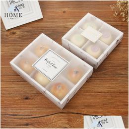 Transparent Frosted Cake Box Gift Wrap Mooncake Cakes Pack Packaging Dessert Arons Pastry Boxes Lx3166 Wjy591 Drop Delivery Dhqst
