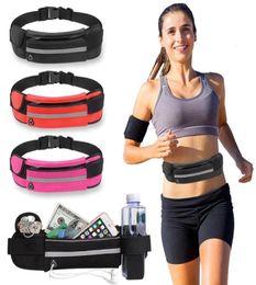 Outdoor Bags Trail Running Waist Belt Dual Pocket Bag Men Women Fitness With Water Bottle Waterproof Phone Sport2924357