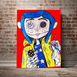 Paintings Cartoon Coraline Movie Canvas Poster HD Print Painting Wall Art Decorative Picture Mural For Living Room Home Decor Cuad4609250