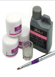 Pro Acrylic Nail Powder Liquid 120ML Brushes Deppen Dish Acryl Poeder Nail Art Set Design Acrilico Manicure Kit 1532296726