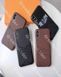 TOP Fashion iPhone Cases For 13 Pro Max 12 12Pro 13PRO 11 XR XS XSMax PU leather phone cover cardholder with box7657138